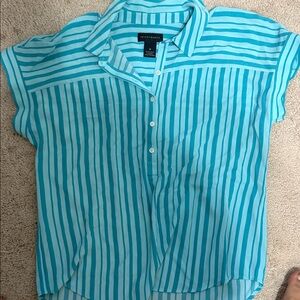 Investments Blue Striped Button-Down Shirt